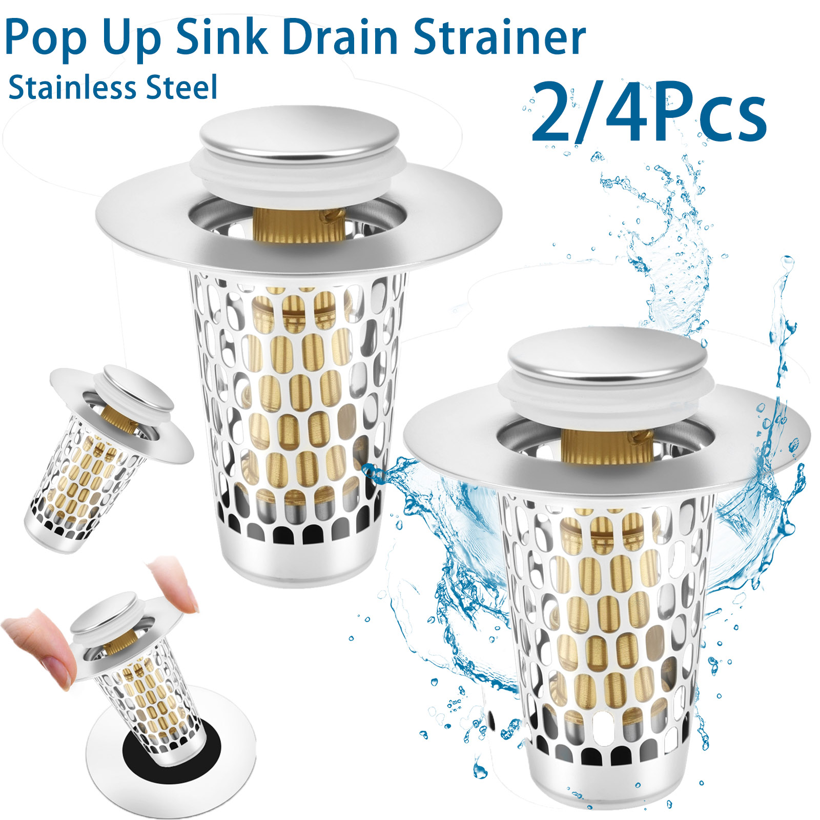 Sink Drain Strainer - Crépine de vidange d'évier Pop-Up en