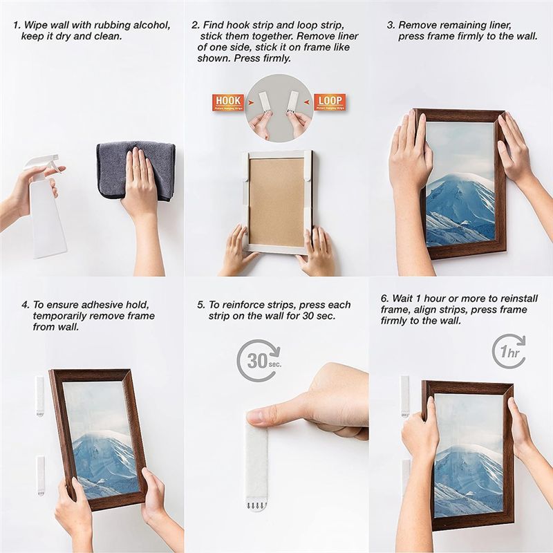 A03E-20 paires (40 bandes) de  - Picture Hanging Strip avis et prix